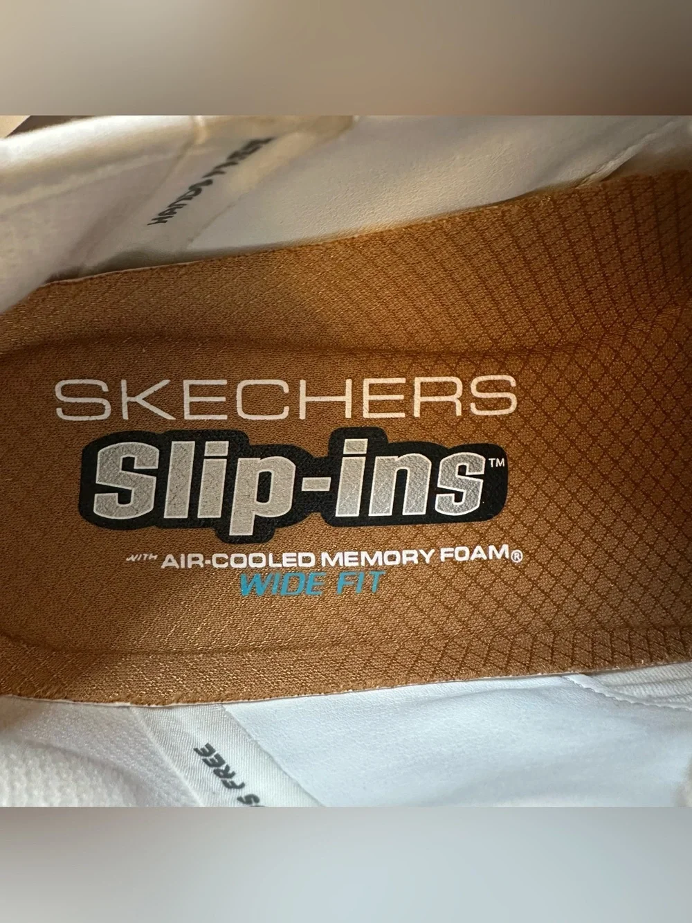 SKECHERS Eden LX Strando Hands-Free Slip-ins Lace-Up Sneakers White 8.5 Wide